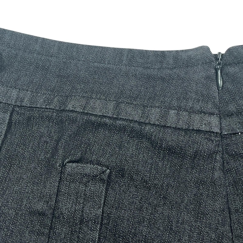 Sandro Sportswear Vintage Early 2000s A Line Skirt Double Breasted Black Sz 8 - Picture 8 of 8
